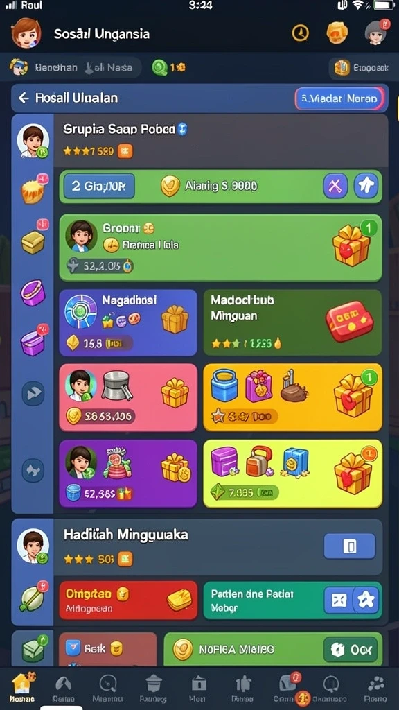 Tampilan awal permainan yang menarik dan mudah dimengerti.