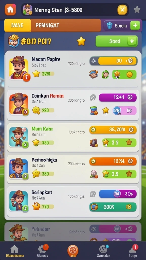 Pengguna dapat berinteraksi dan bersaing dengan pemain lain.