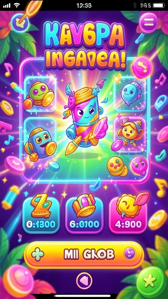 Tampilan awal game yang menarik dan intuitif.