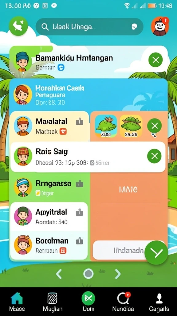 Tampilan menu utama yang menarik dan user-friendly.