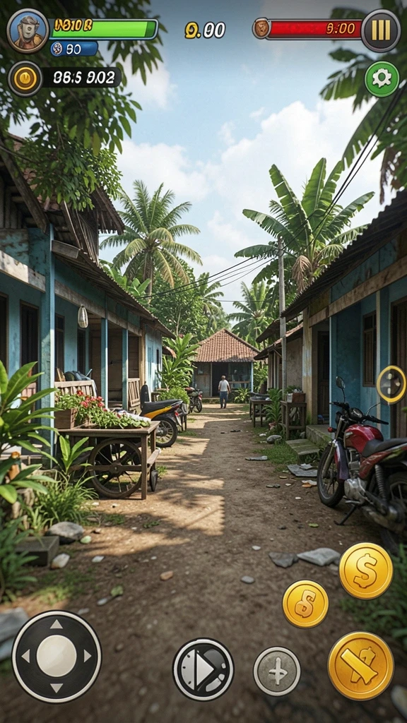 Tampilan antarmuka permainan yang menarik dan user-friendly.