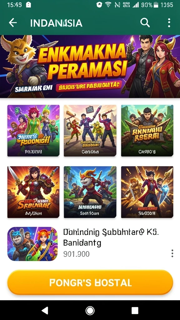 Berbagai fitur permainan yang dapat dinikmati.