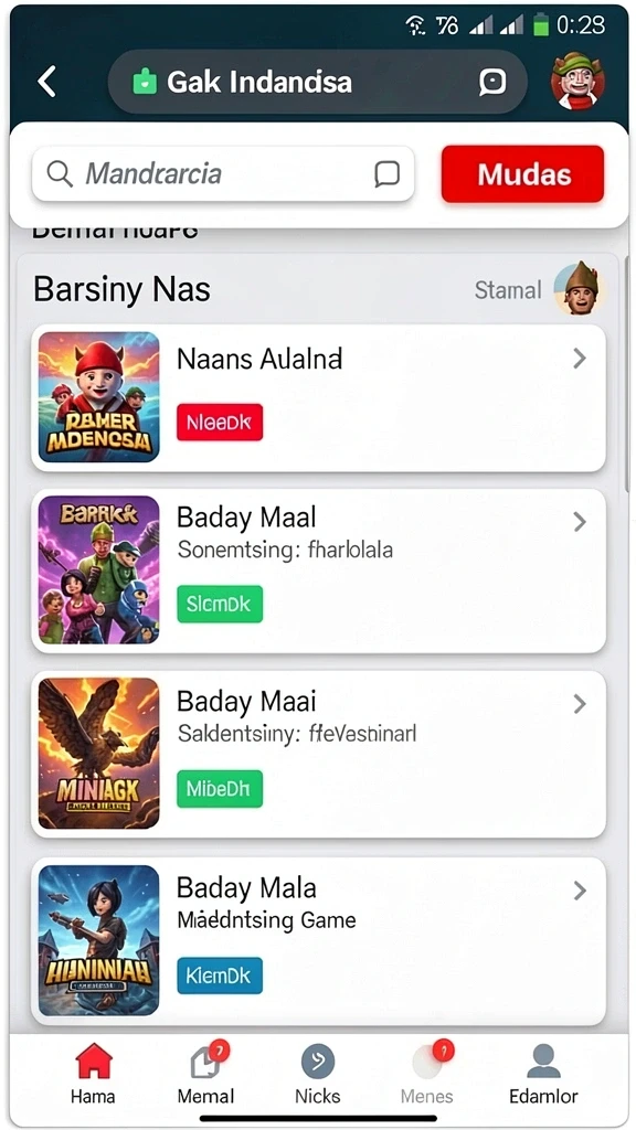 Screeshot interaksi karakter yang menarik.