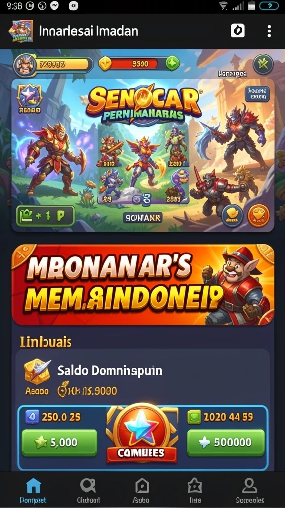 Tampilan dunia magis yang menawan dan penuh warna.