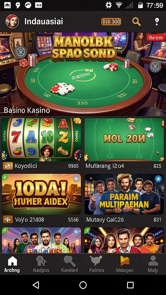 Tampilan menu utama yang menarik dan mudah dinavigasi.
