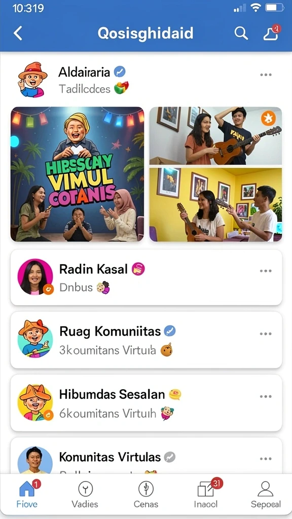 Tangkapan layar menampilkan interaksi sosial antar pemain.