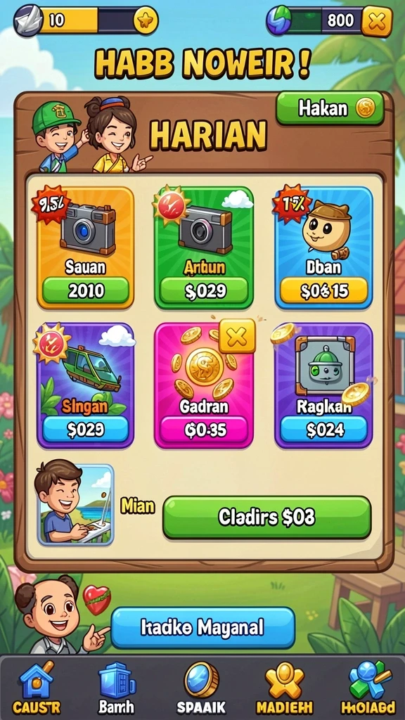 Screenshot menunjukkan tampilan antarmuka permainan slot yang menarik.